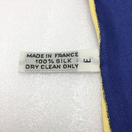  HERMES エルメス カレ42 LES ARMES DE PARIS プチスカーフ シップ ネイビー シルク100%