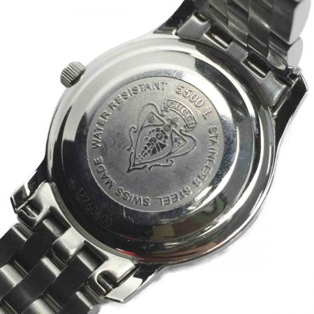  GUCCI グッチ 11Pダイヤ クォーツ レディース 腕時計 5500L/11P ブラック デイト 箱有