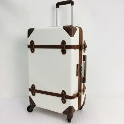 ☆☆  AIRWAY エアウェイ《 スーツケース トランク型キャリー 》44L / TSAロック / ホワイト ホワイト×ブラウン Bランク