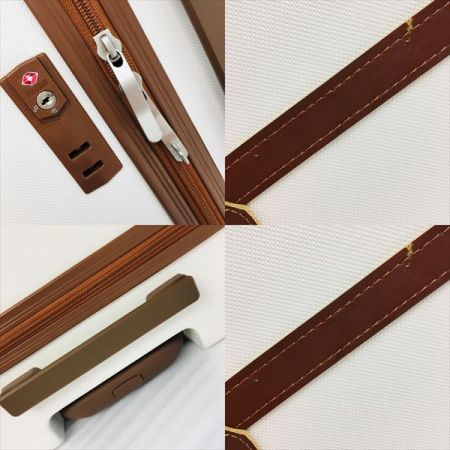   AIRWAY エアウェイ《 スーツケース型キャリー 》44L / TSAロック / ホワイト ホワイト×ブラウン