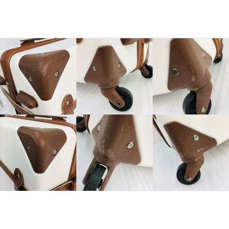   AIRWAY エアウェイ《 スーツケース型キャリー 》44L / TSAロック / ホワイト ホワイト×ブラウン