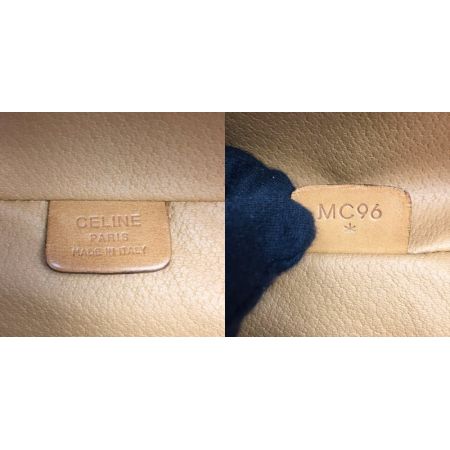  CELINE セリーヌ マカダム柄 バニティバッグ MC96* ブラウン 化粧ポーチ ハンドバッグ ヴィンテージ