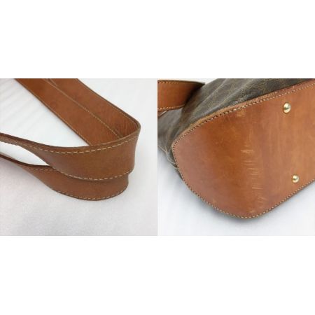  CELINE セリーヌ マカダム柄 ショルダー トートバッグ M95* ブラウン オールド ヴィンテージ