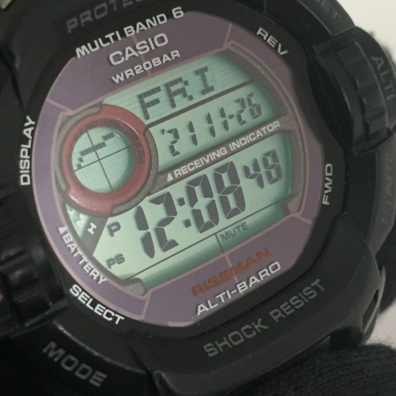 中古】 CASIO カシオ G-SHOCK ライズマン GW-9200J-1JF ブラック 電波