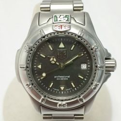 ☆☆ TAG HEUER タグホイヤー プロフェッショナル200 4000シリーズ WF1411-0 グレー クォーツ レディース 腕時計 Bランク