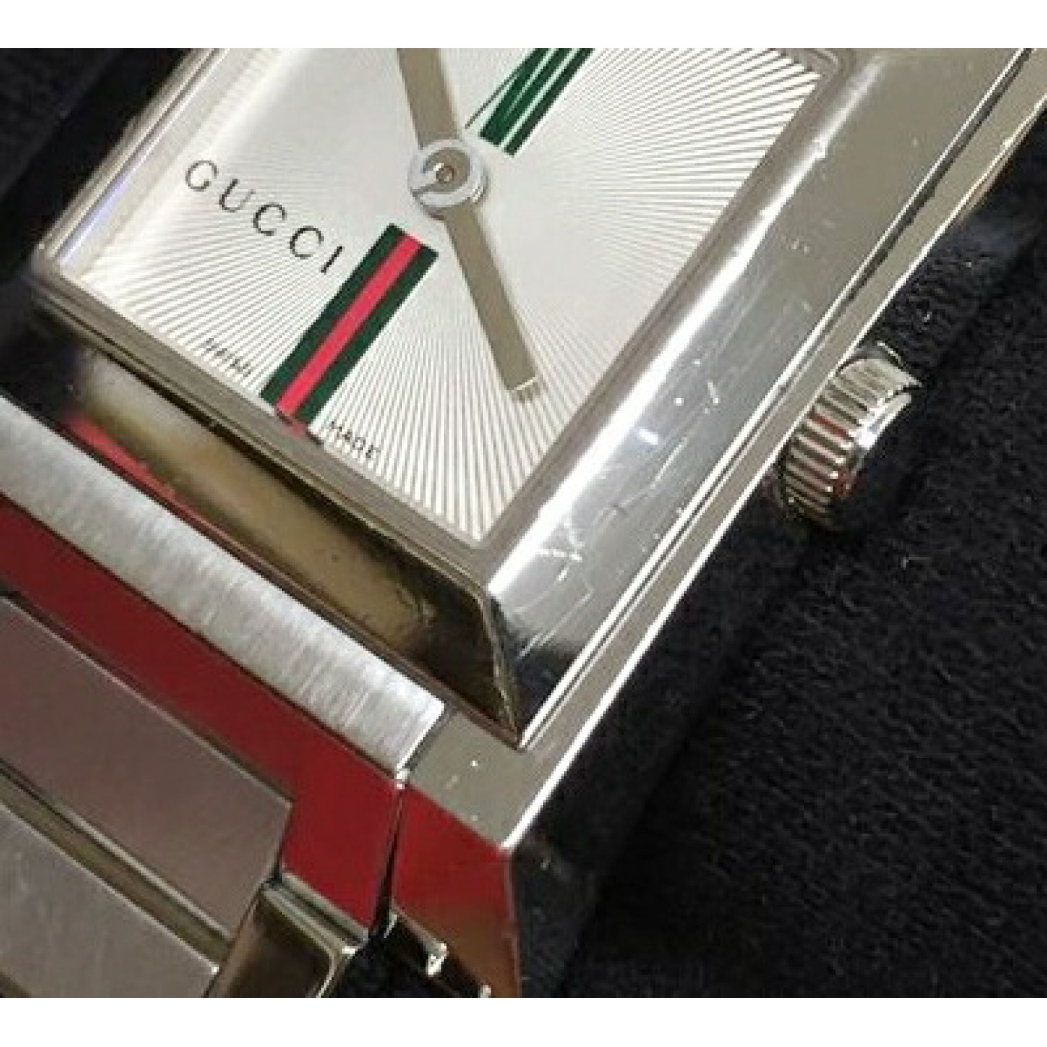 中古】 GUCCI グッチ シェリーライン スクエア 111L アイボイリー