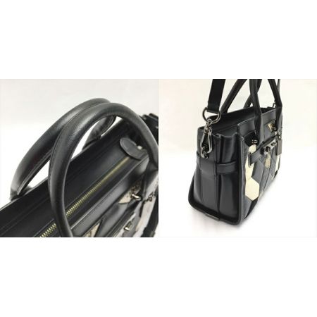  COACH コーチ キャニオン キルト スワッガー 27 キャリーオール 38365 ブラック 2WAYバッグ