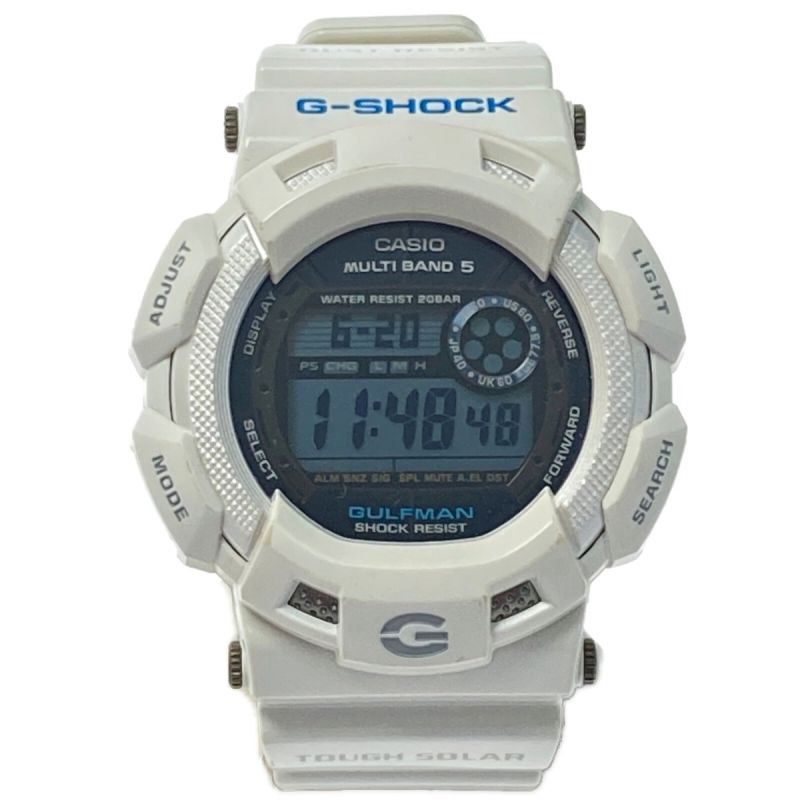 中古】 CASIO カシオ G-SHOCK GULFMAN Men in Ice White GW-9100P-7JF 