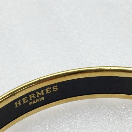 HERMES エルメス エマイユPM バングル 七宝焼き +B ブルー ブレスレット 箱有 Bランク