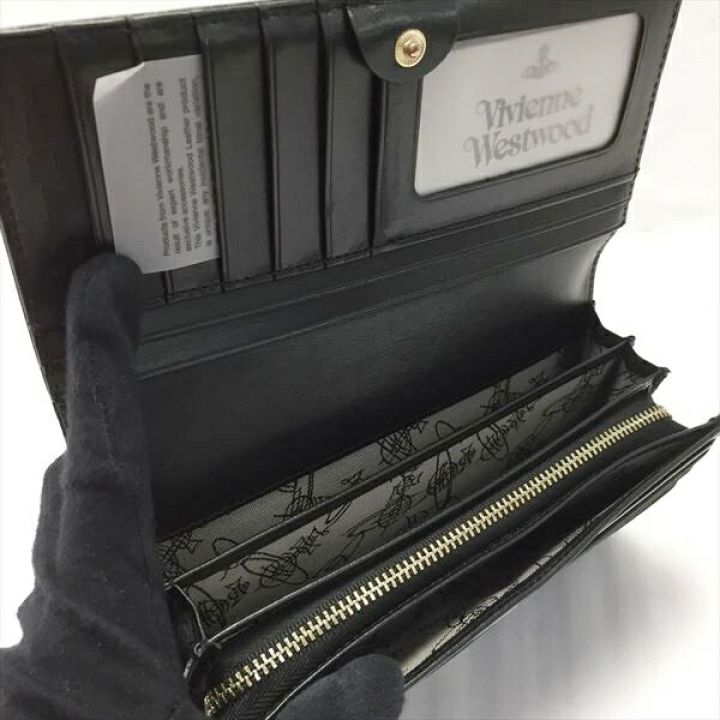 Vivienne Westwood ヴィヴィアン・ウエストウッド サフィアーノ 長財布 51060025-40153 ブラック SAFFIANO ｜中古｜なんでもリサイクルビッグバン