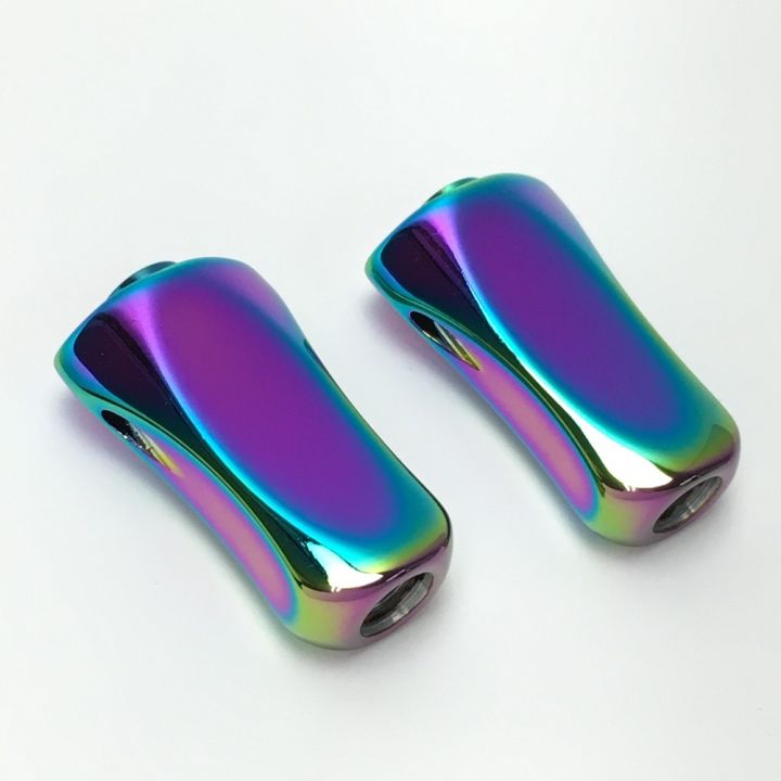 SHIMANO シマノ ハンドルノブ 2個セット オーロラレインボー 虹