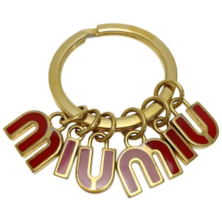  MIU MIU キーホルダー キーリング  レッド