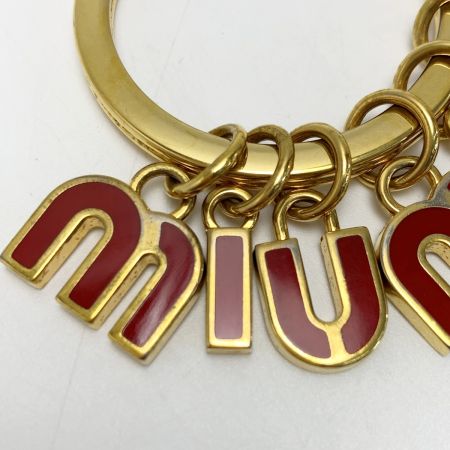  MIU MIU キーホルダー キーリング  レッド