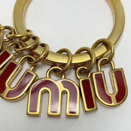  MIU MIU キーホルダー キーリング  レッド
