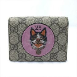 ☆☆ GUCCI グッチ GGスプリーム ボスコ アップリケ カードケース 506277.0959 レッド キャンバス×レザー Bランク