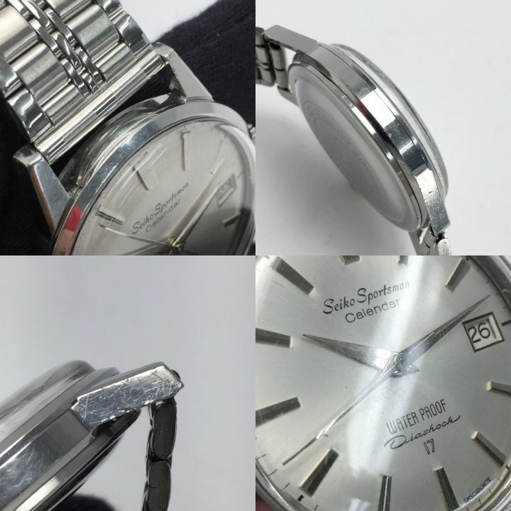 SEIKO セイコー スポーツマン カレンダー 17石 Ref:14112 シルバー 手巻き メンズ 腕時計 Sportsman Calendar ｜中古｜なんでもリサイクルビッグバン