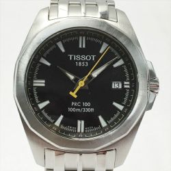 ☆☆ TISSOT ティソ PRC100 デイト P870/970 ブラック クォーツ メンズ 腕時計 箱有 Cランク