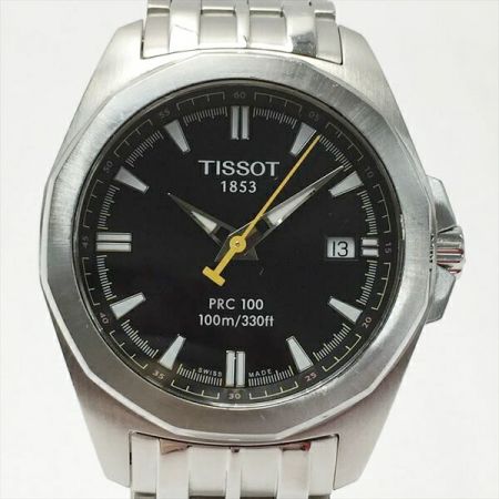  TISSOT ティソ PRC100 デイト P870/970 ブラック クォーツ メンズ 腕時計 箱有