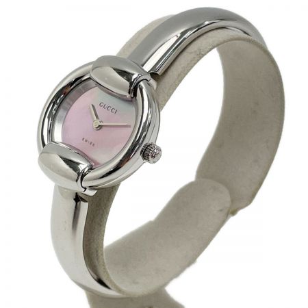 公式サイト Gucci 1400L GG柄 シェル版 シルバー ブレスレット 腕時計 