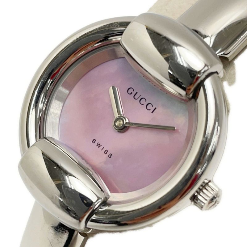 売れ筋 専用139GUCCI グッチ時計 レディース腕時計 ピンクシェル 人気 