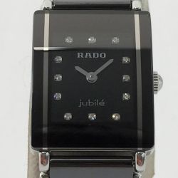 ☆☆ RADO ラドー ダイヤスター ジュビリー 12Pダイヤ 153.0488.3 ブラック レディース クォーツ Bランク