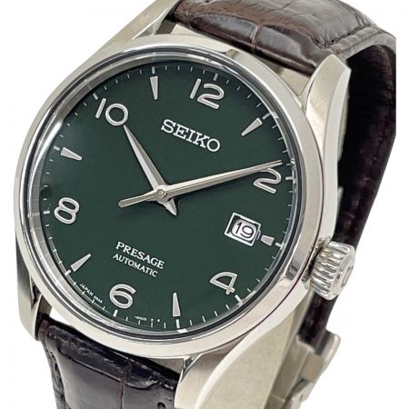  SEIKO セイコー プレザージュ 琺瑯 プレステージライン 限定モデル SARX063 グリーン 自動巻き 裏スケルトン メンズ 腕時計