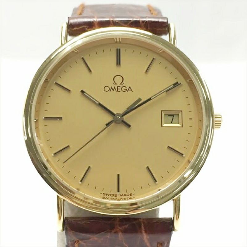 中古】 OMEGA オメガ デビル プレステージ K18 デイト Ref:1967500 SN