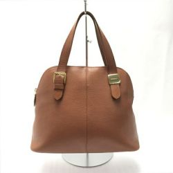 ☆☆ BURBERRY バーバリー ワンポイントロゴプレート ハンドバッグ ブラウン 内:ノバチェック柄 ノバチェック Bランク