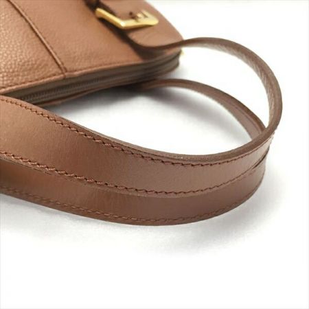  BURBERRY バーバリー ワンポイントロゴプレート ハンドバッグ ブラウン 内:ノバチェック柄 ノバチェック