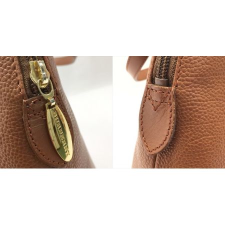  BURBERRY バーバリー ワンポイントロゴプレート ハンドバッグ ブラウン 内:ノバチェック柄 ノバチェック