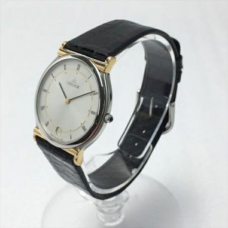  SEIKO セイコー クレドール K18 7779-6000 シルバー クォーツ メンズ 腕時計 CREDOR