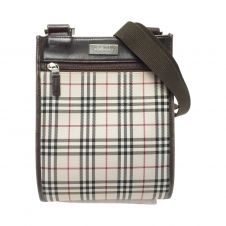 中古】 BURBERRY バーバリー ショルダーバッグ ノバチェック プレート