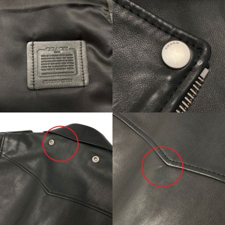  COACH コーチ ダブルライダース ジャケット レザー SIZE46 メンズ 57454 ブラック
