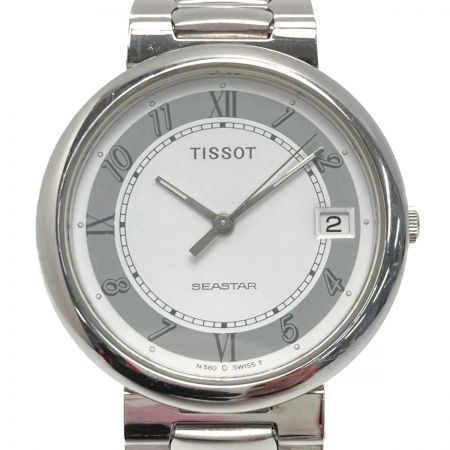  TISSOT ティソ SEASTAR シースター デイト N580 ホワイト クォーツ メンズ 腕時計