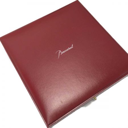  Baccarat バカラ クリスタル ハートネックレス ボルドー x シルバー SV925 ペンダント 箱有
