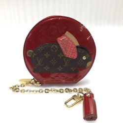 ☆☆ LOUIS VUITTON ルイヴィトン ヴェルニ ポルト・モネ・ラパン コインケース M91389 ポムダムール 小銭入れ Cランク