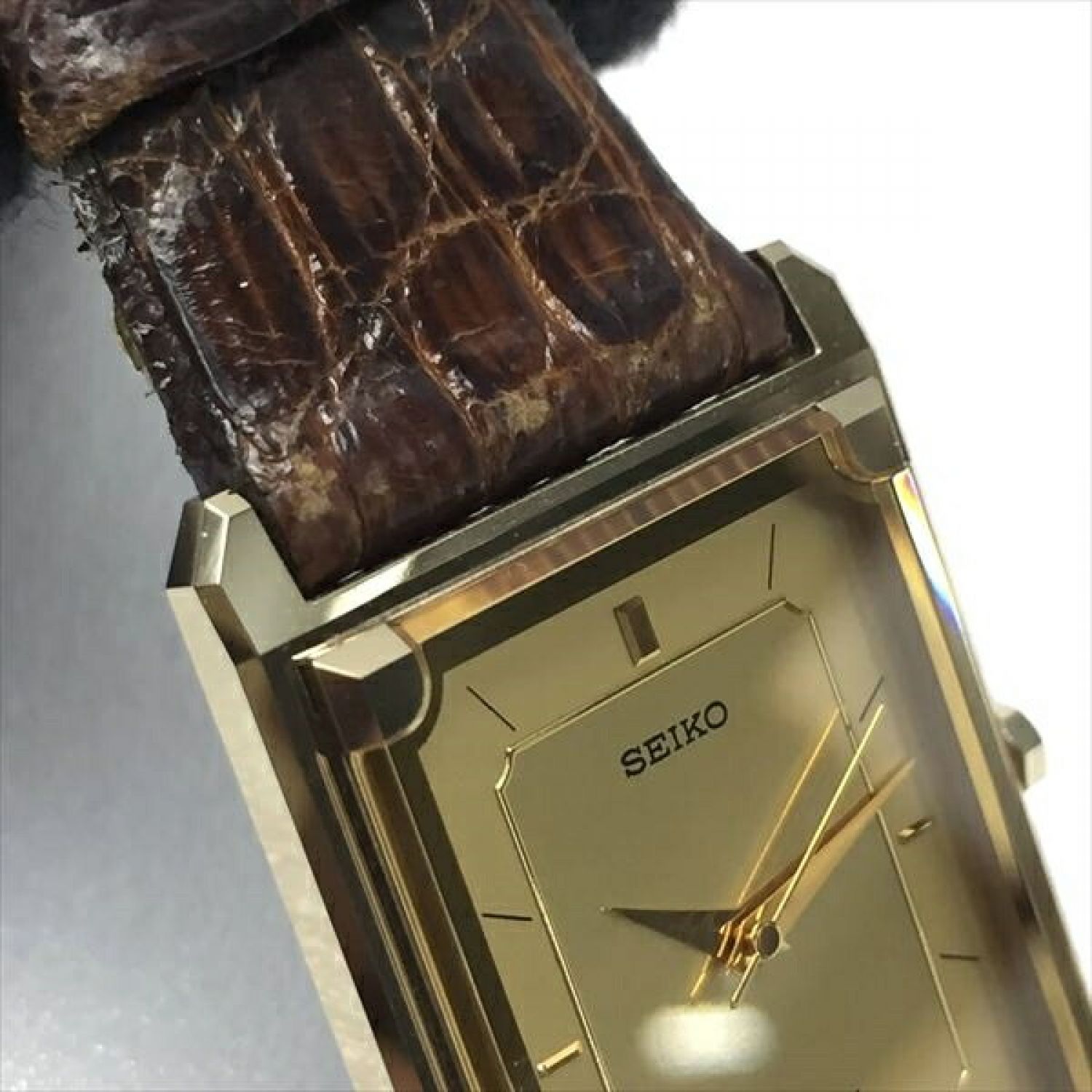 ☆☆SEIKO セイコー ドルチェ スクエア 7321-5990 シャンパン クォーツ 腕時計 Dolce