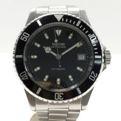 ☆☆ epos 自動巻き メンズ 腕時計 3253 ブラック×シルバー 本体のみ Bランク