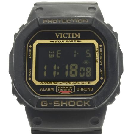  CASIO カシオ G-SHOCK VICTIMコラボ 5周年記念モデル DW-5600VT VICTIMコラボ ブラック クォーツ メンズ 腕時計