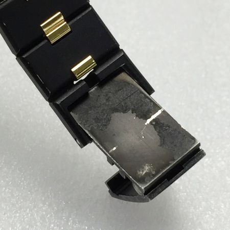  UNIVERSAL GENEVE POLEROUTER 16KT GOLD 918 600 ブラック クォーツ 腕時計