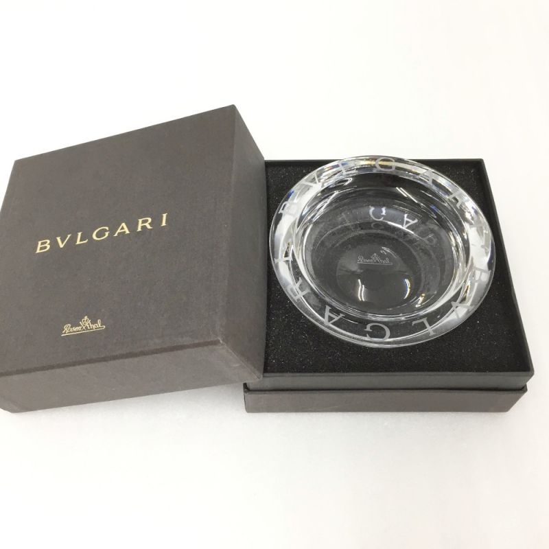 中古】 BVLGARI ブルガリ ローゼンタール クリスタルアッシュトレイ