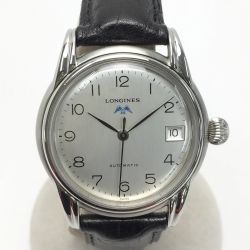 ☆☆ LONGINES ロンジン ラウンドウォッチ デイト アンティーク Ref:L4.660.4 SN:27071256 シルバー 自動巻き メンズ 腕時計 箱・取説有 Bランク