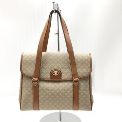 ☆☆ CELINE セリーヌ マカダム柄 ハンドバッグ M06 ベージュ オールドセリーヌ Bランク