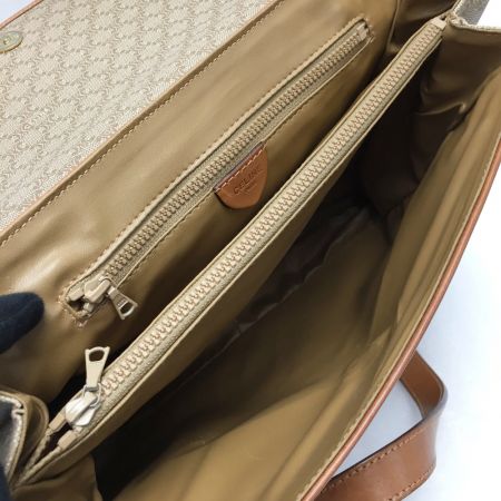  CELINE セリーヌ マカダム柄 ハンドバッグ M06 ベージュ オールドセリーヌ