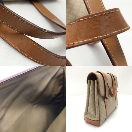  CELINE セリーヌ マカダム柄 ハンドバッグ M06 ベージュ オールドセリーヌ