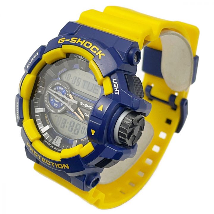 CASIO カシオ G-SHOCK デジアナウォッチ GA-400-9BJF ブルー×イエロー クォーツ ラバー 腕時計  メンズ｜中古｜なんでもリサイクルビッグバン