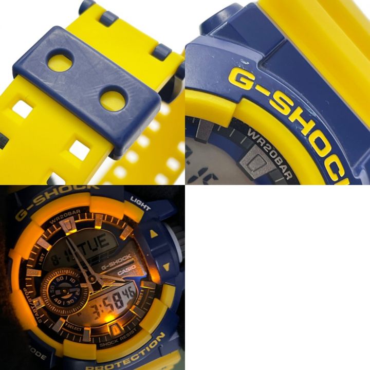 CASIO カシオ G-SHOCK デジアナウォッチ GA-400-9BJF ブルー×イエロー クォーツ ラバー 腕時計  メンズ｜中古｜なんでもリサイクルビッグバン