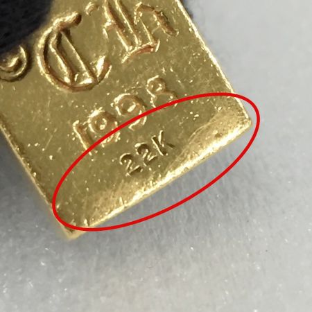  CHROME HEARTS クロムハーツ 22K フレームド CHプラスチャーム 2368-304-1110-9100 ペンダントトップ 8.9ｇ