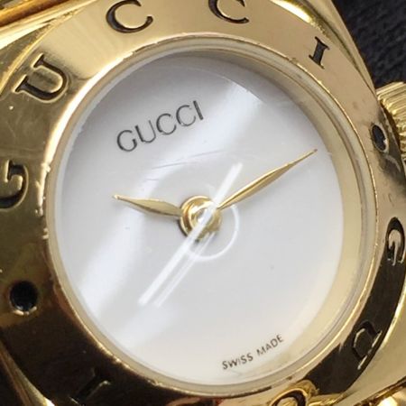 中古】 GUCCI グッチ ホースビット ロゴベゼル 6300L ホワイト