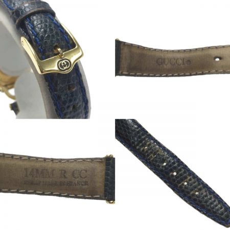  GUCCI グッチ ホースビット ロゴベゼル 6300L ホワイト×ゴールド レディース クォーツ 腕時計